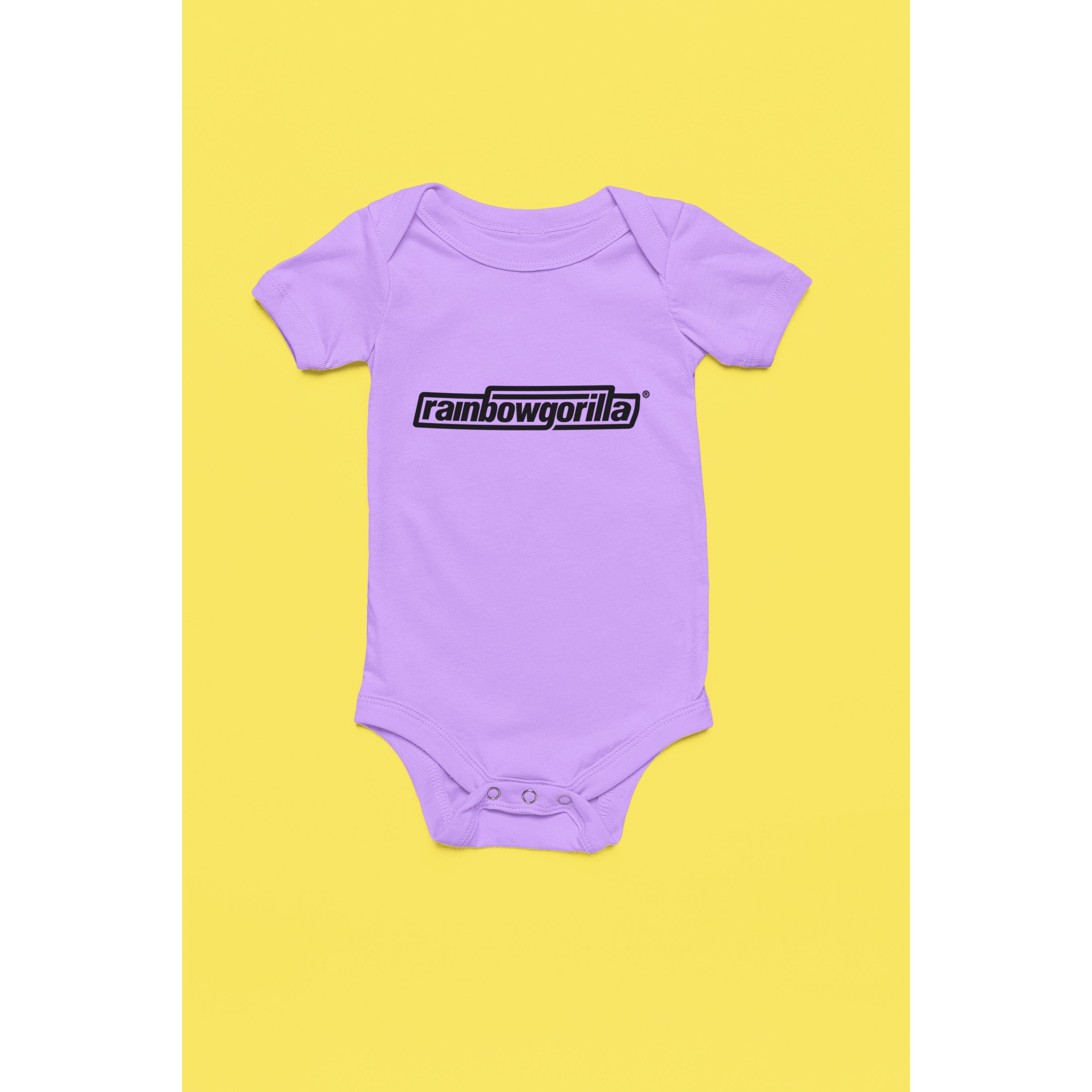 "Rainbow Gorilla ´RG Tekst Zwart´ Romper - Rainbow Gorilla Store"
