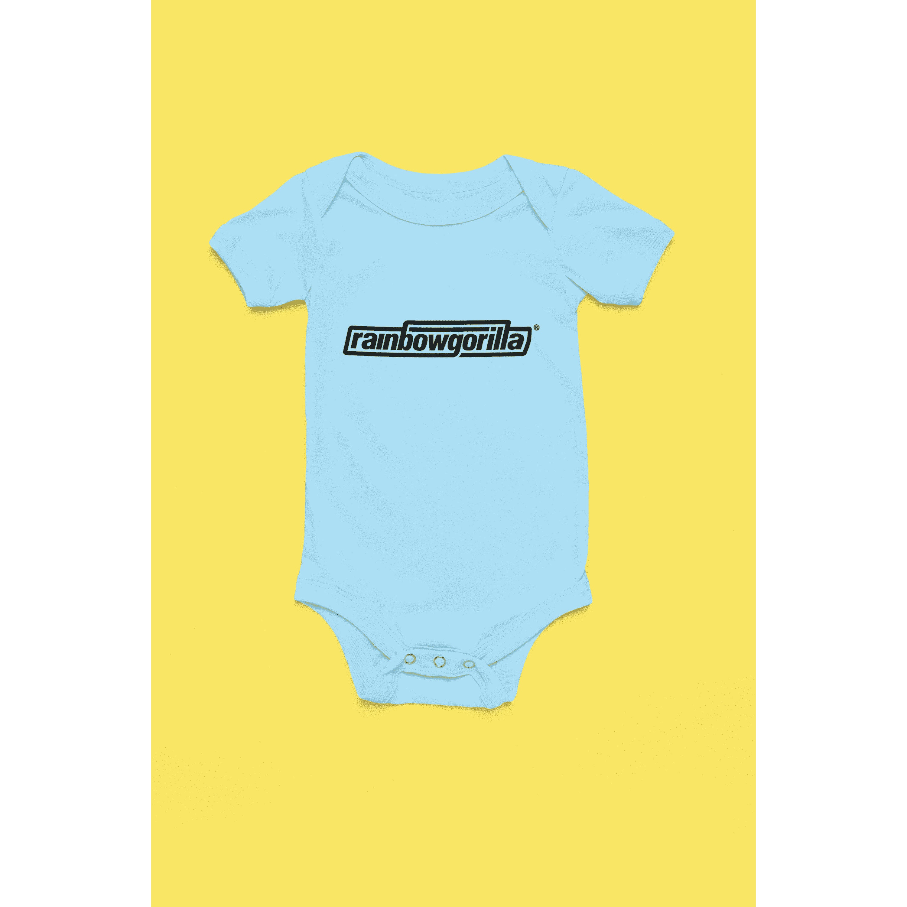 "Rainbow Gorilla ´RG Tekst Zwart´ Romper - Rainbow Gorilla Store"