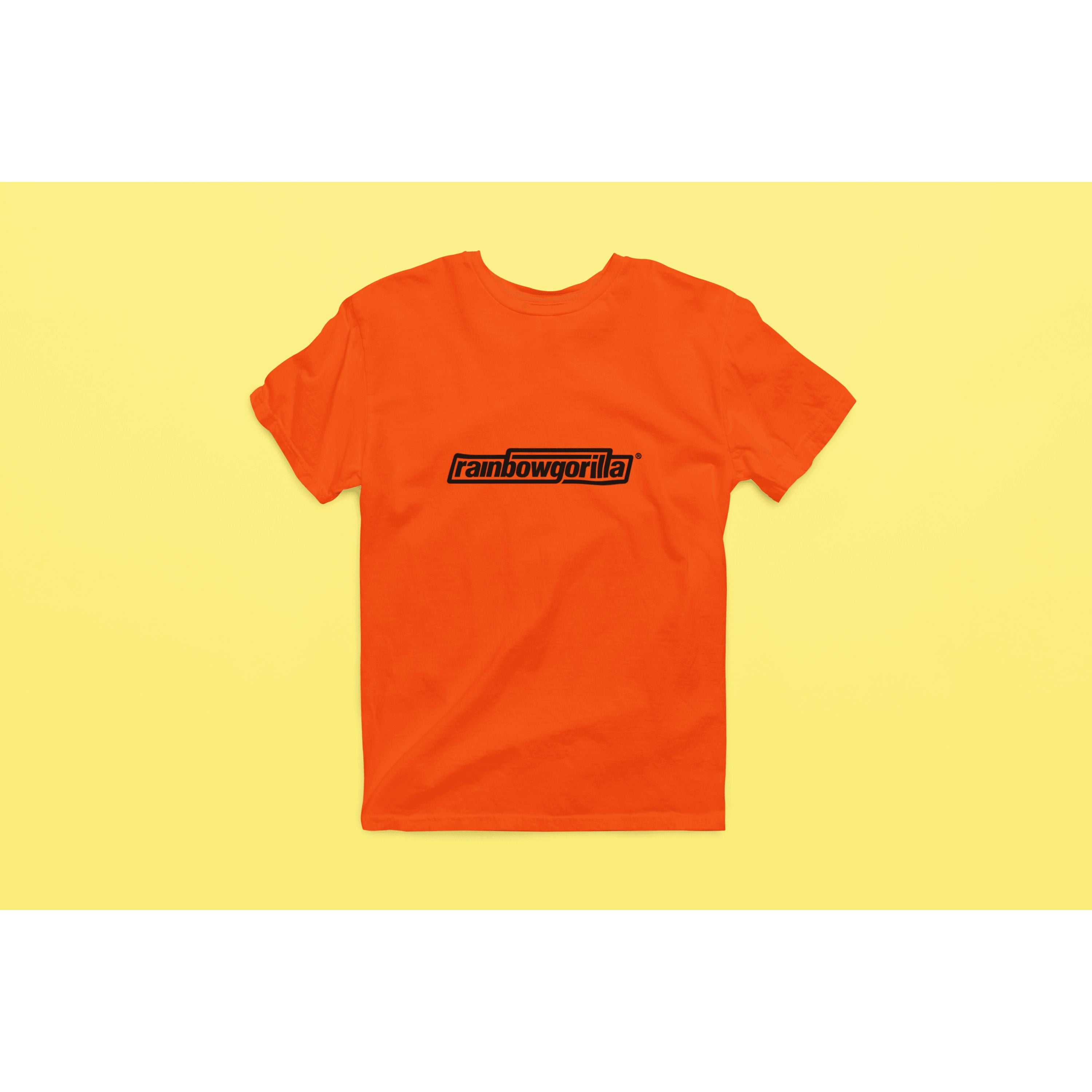 "Rainbow Gorilla 'RG Tekst Zwart' Heren T-shirt - Rainbow Gorilla Store"
