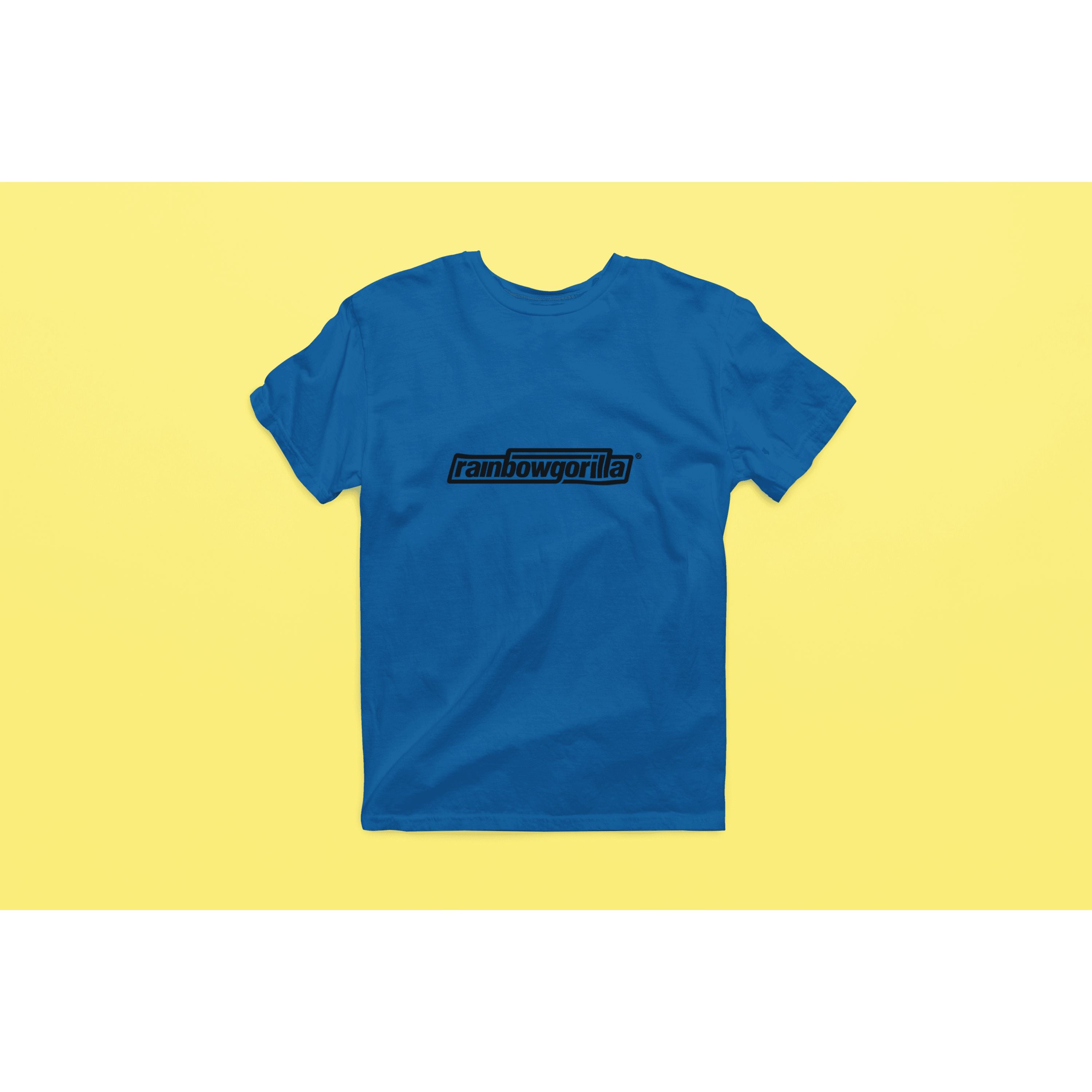 "Rainbow Gorilla 'RG Tekst Zwart' Heren T-shirt - Rainbow Gorilla Store"