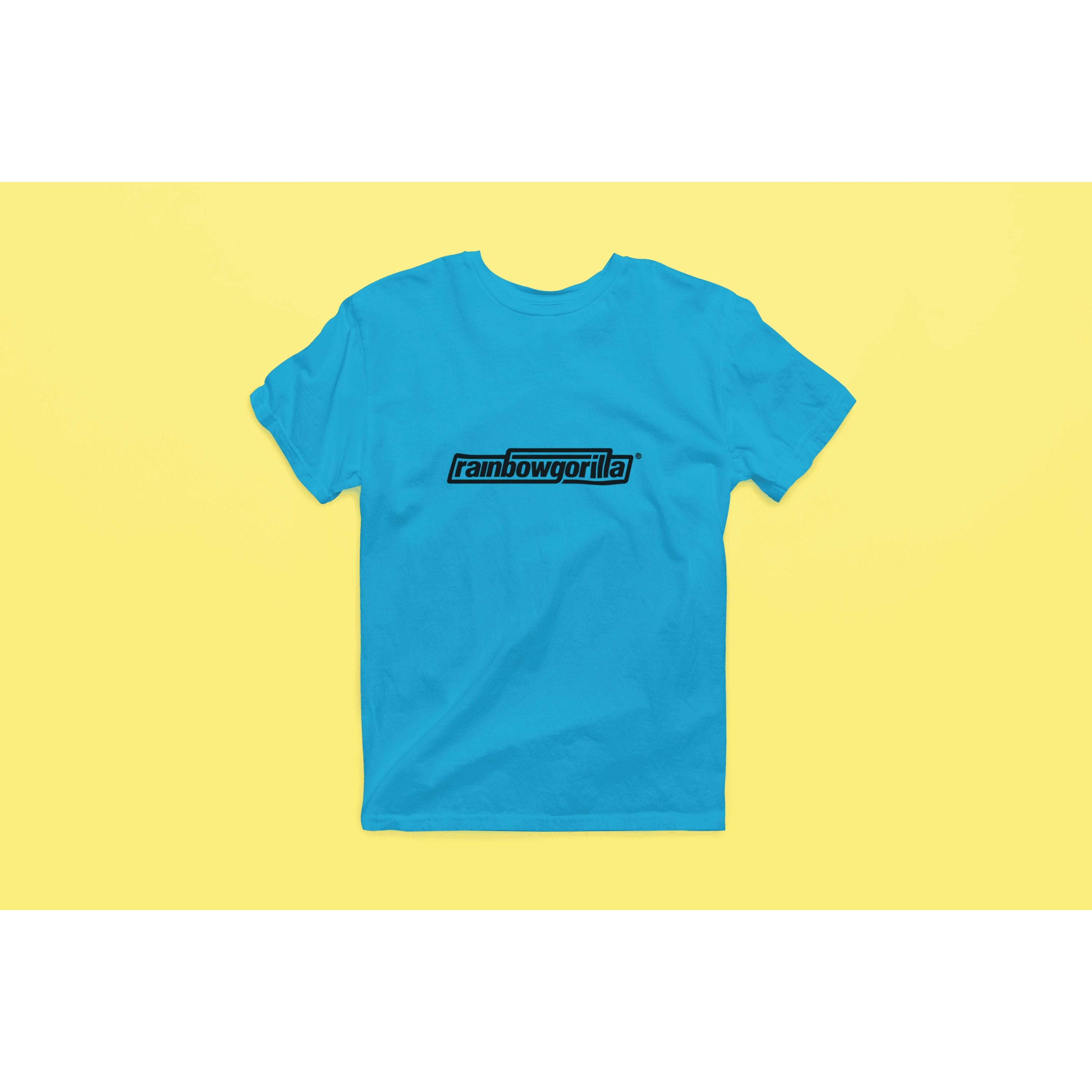 "Rainbow Gorilla 'RG Tekst Zwart' Heren T-shirt - Rainbow Gorilla Store"
