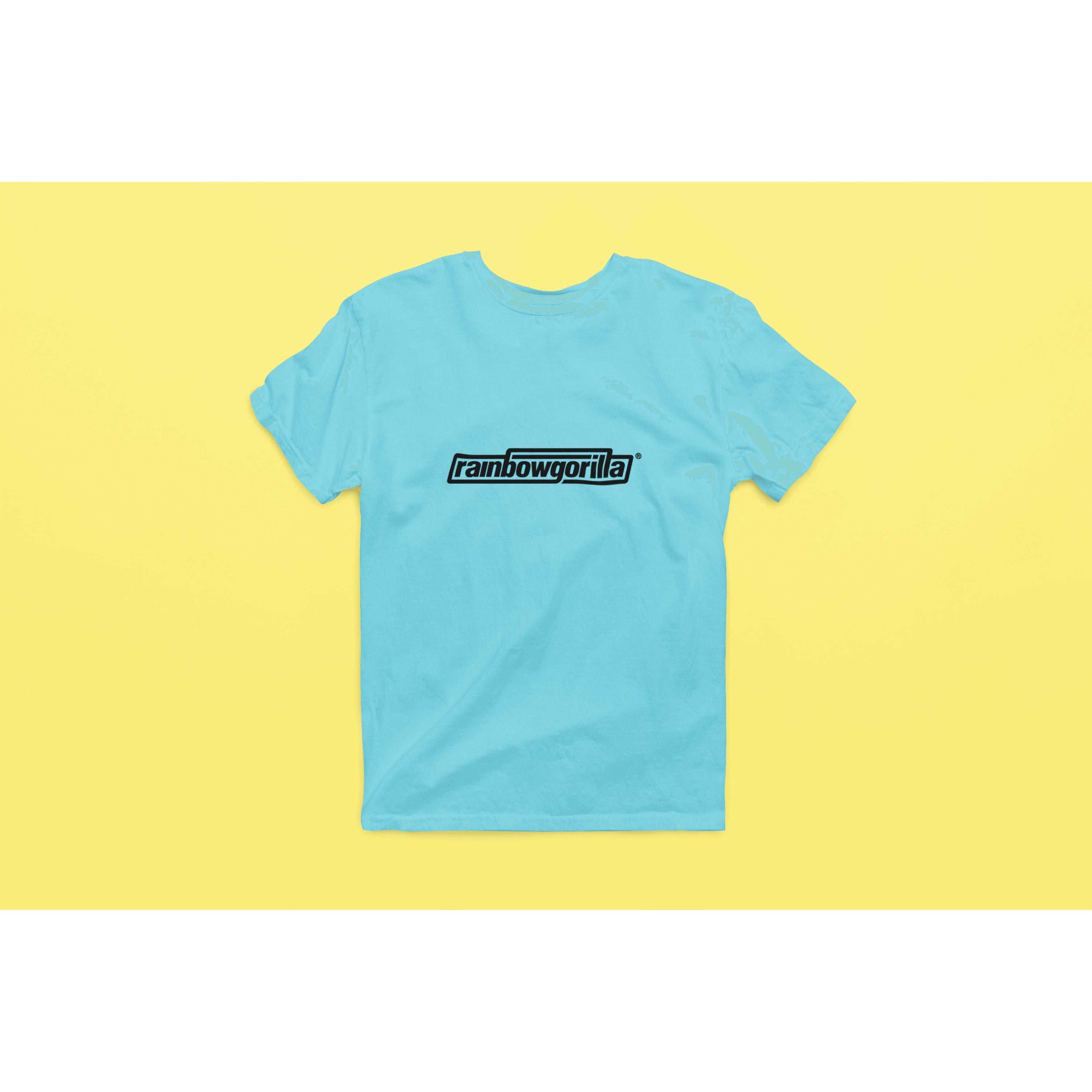 "Rainbow Gorilla 'RG Tekst Zwart' Heren T-shirt - Rainbow Gorilla Store"
