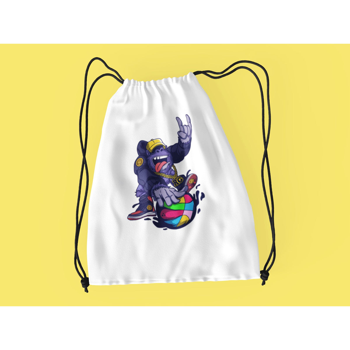 "Rainbow Gorilla ´Baller´ Rugzak met koord - Rainbow Gorilla Store"
