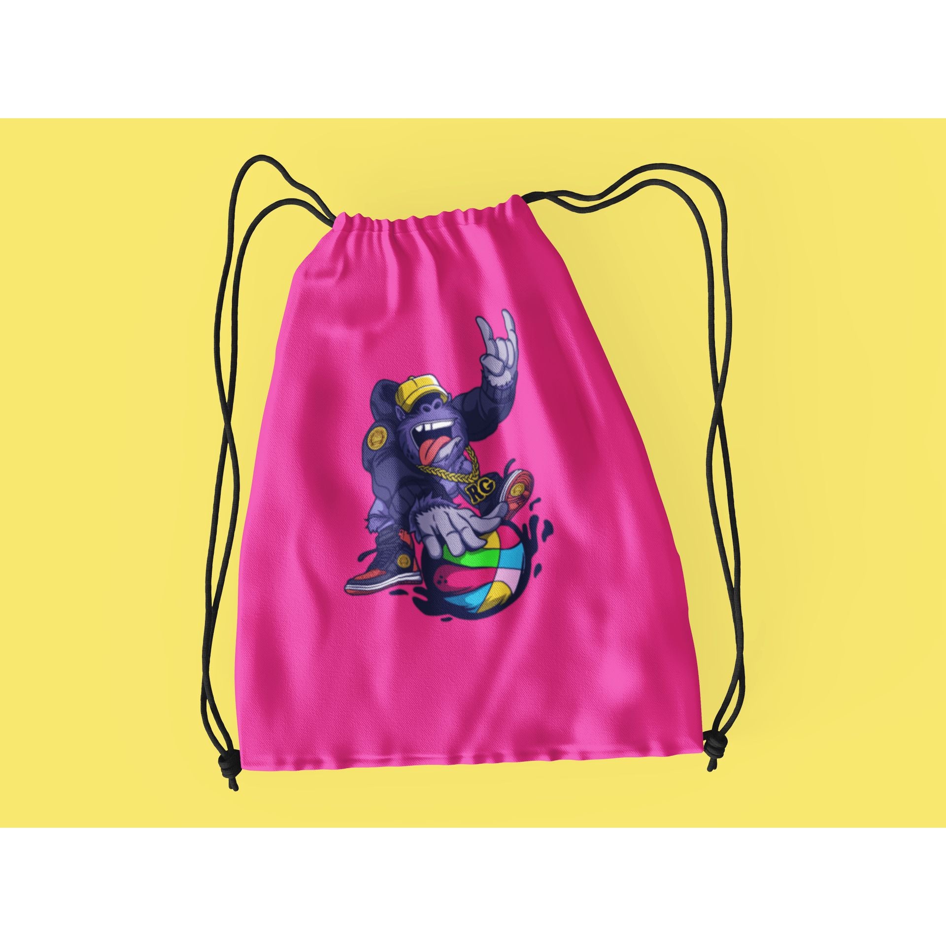 "Rainbow Gorilla ´Baller´ Rugzak met koord - Rainbow Gorilla Store"