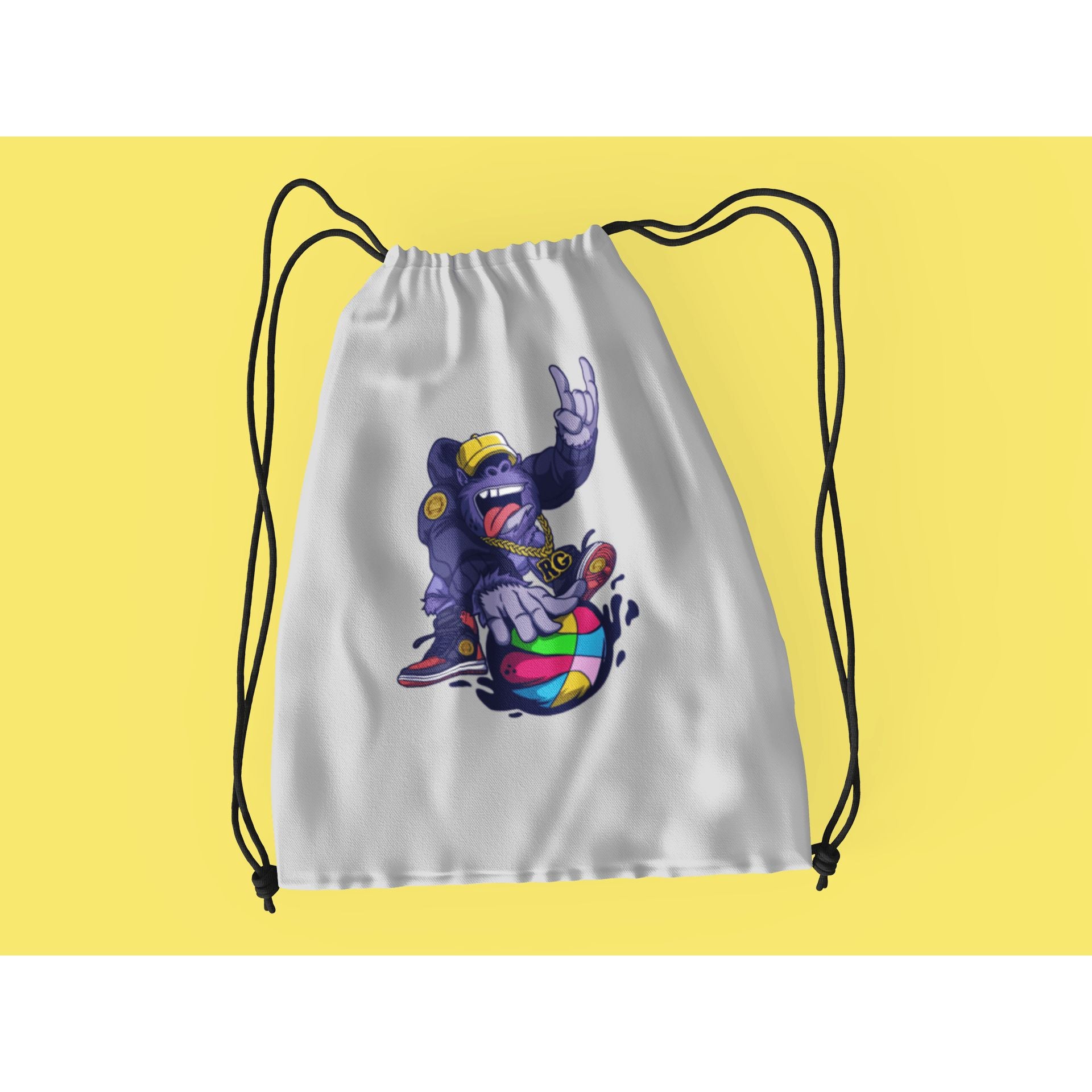 "Rainbow Gorilla ´Baller´ Rugzak met koord - Rainbow Gorilla Store"