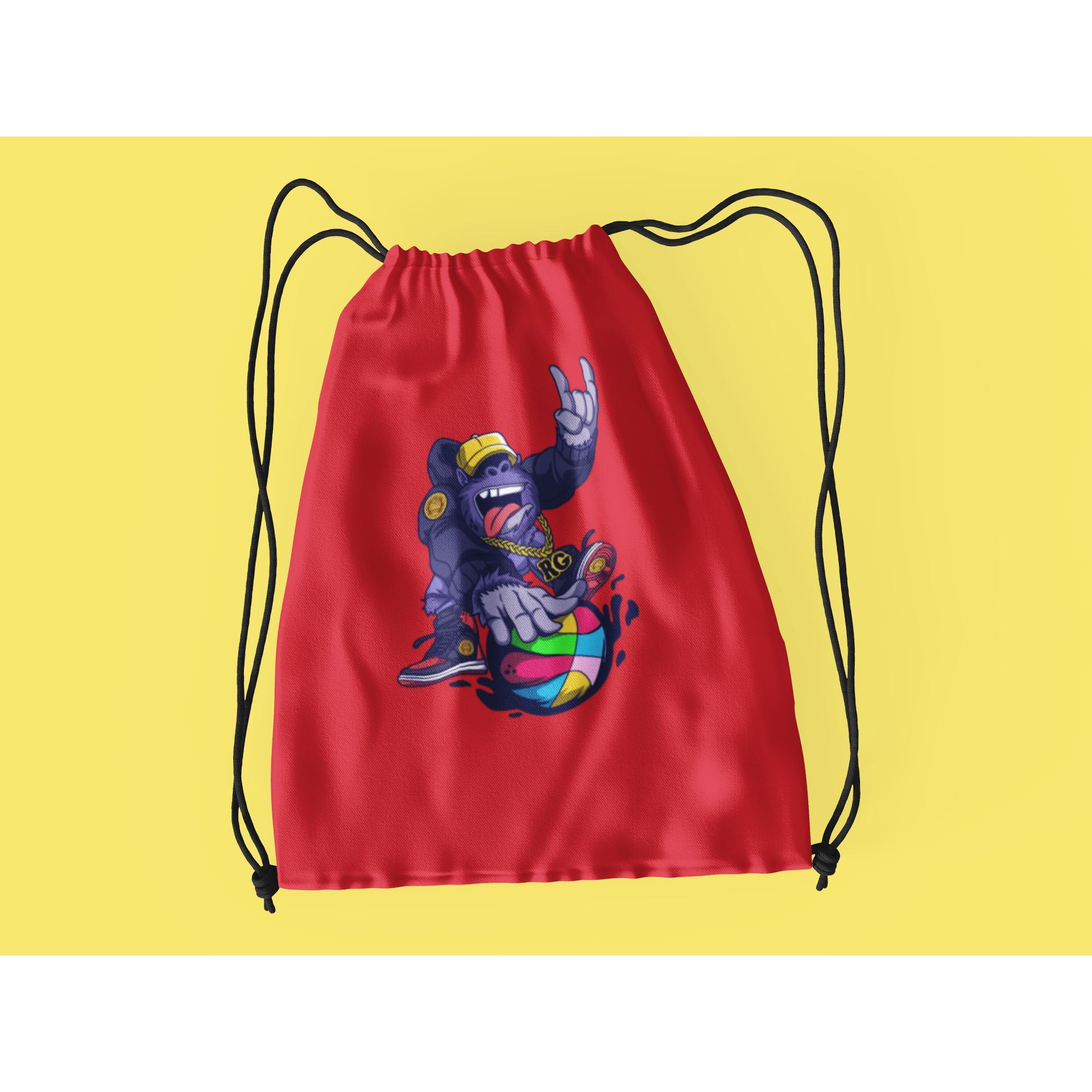 "Rainbow Gorilla ´Baller´ Rugzak met koord - Rainbow Gorilla Store"