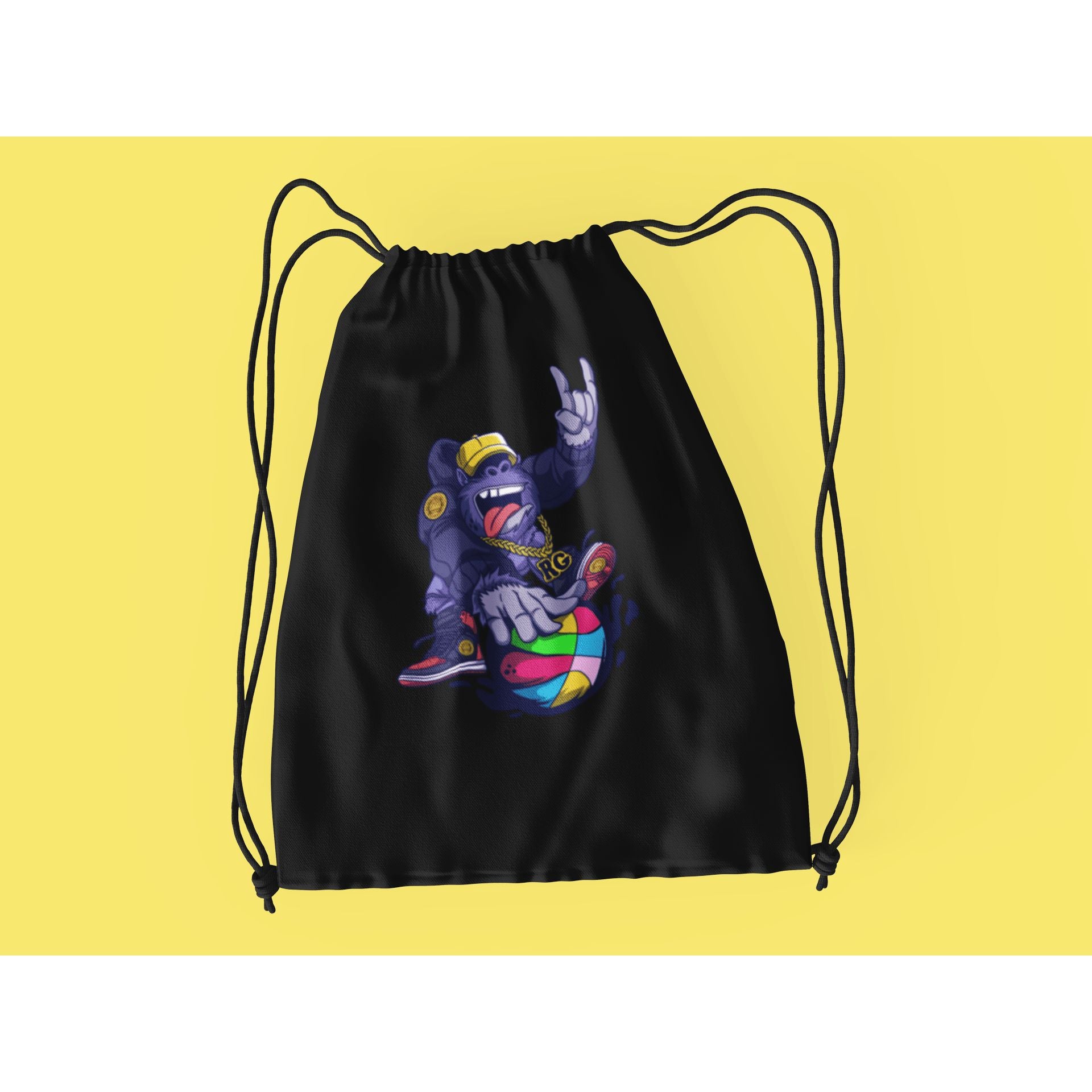 "Rainbow Gorilla ´Baller´ Rugzak met koord - Rainbow Gorilla Store"