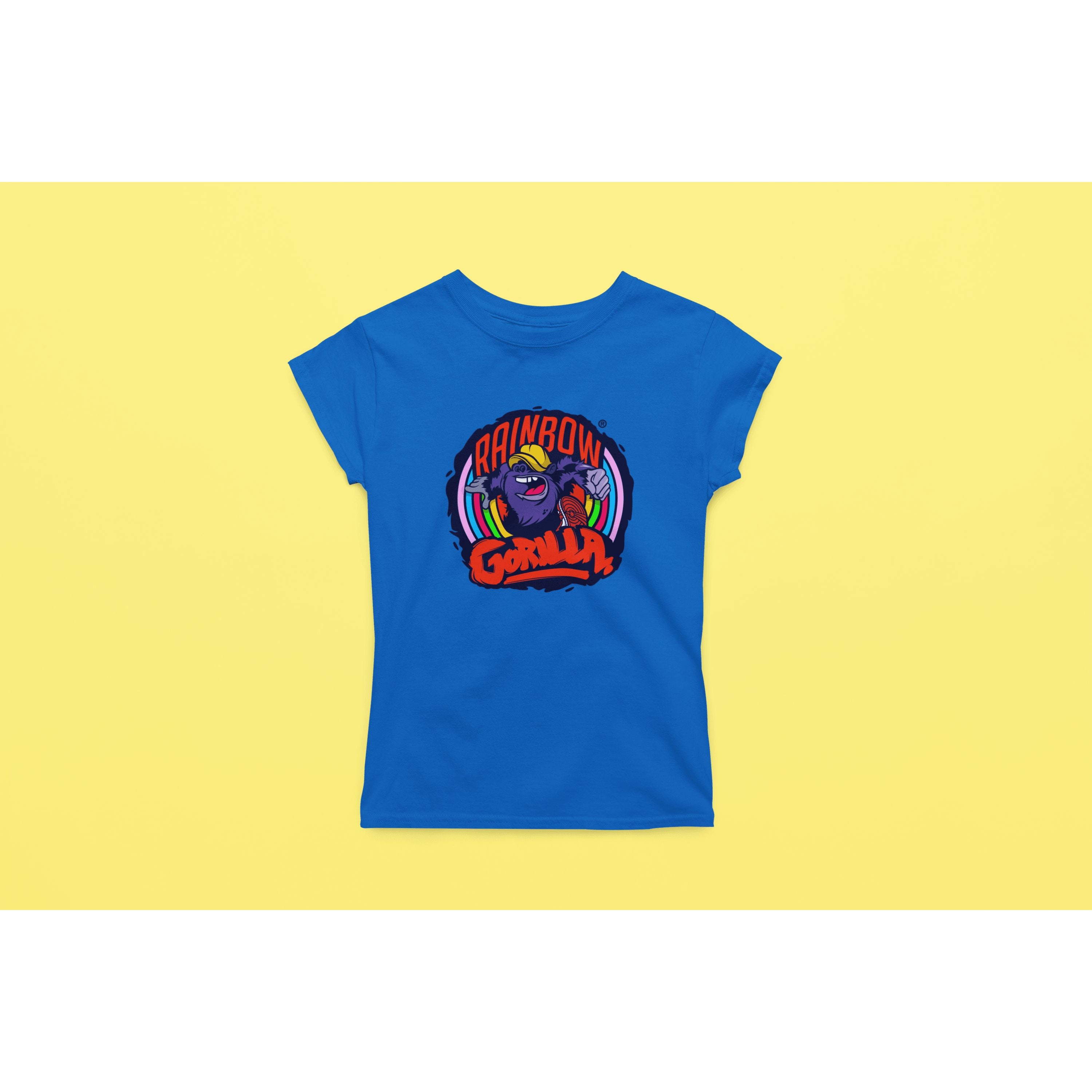 "Rainbow Gorilla ´Orgineel Logo´ Dames T-shirt - Rainbow Gorilla Store"