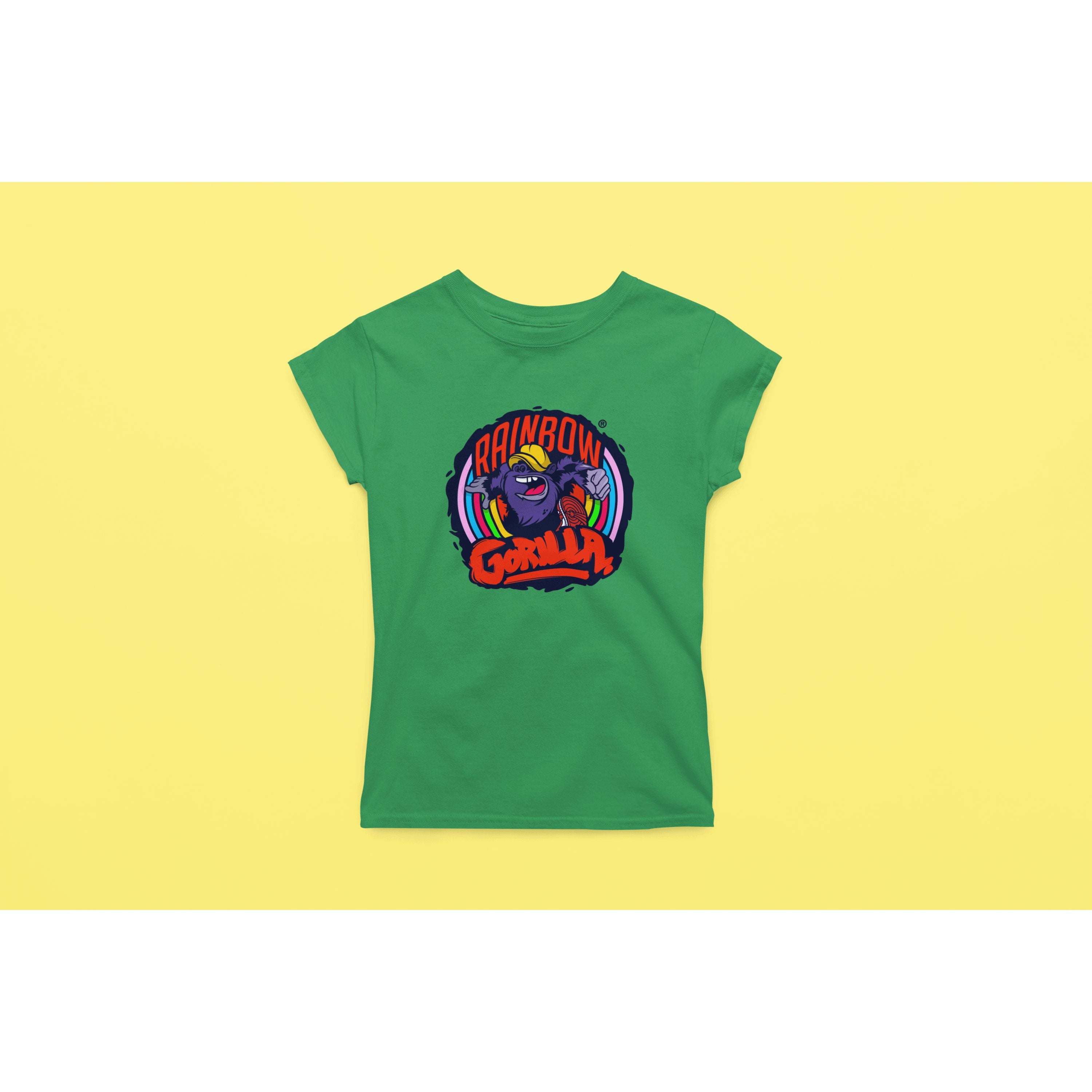 "Rainbow Gorilla ´Orgineel Logo´ Dames T-shirt - Rainbow Gorilla Store"
