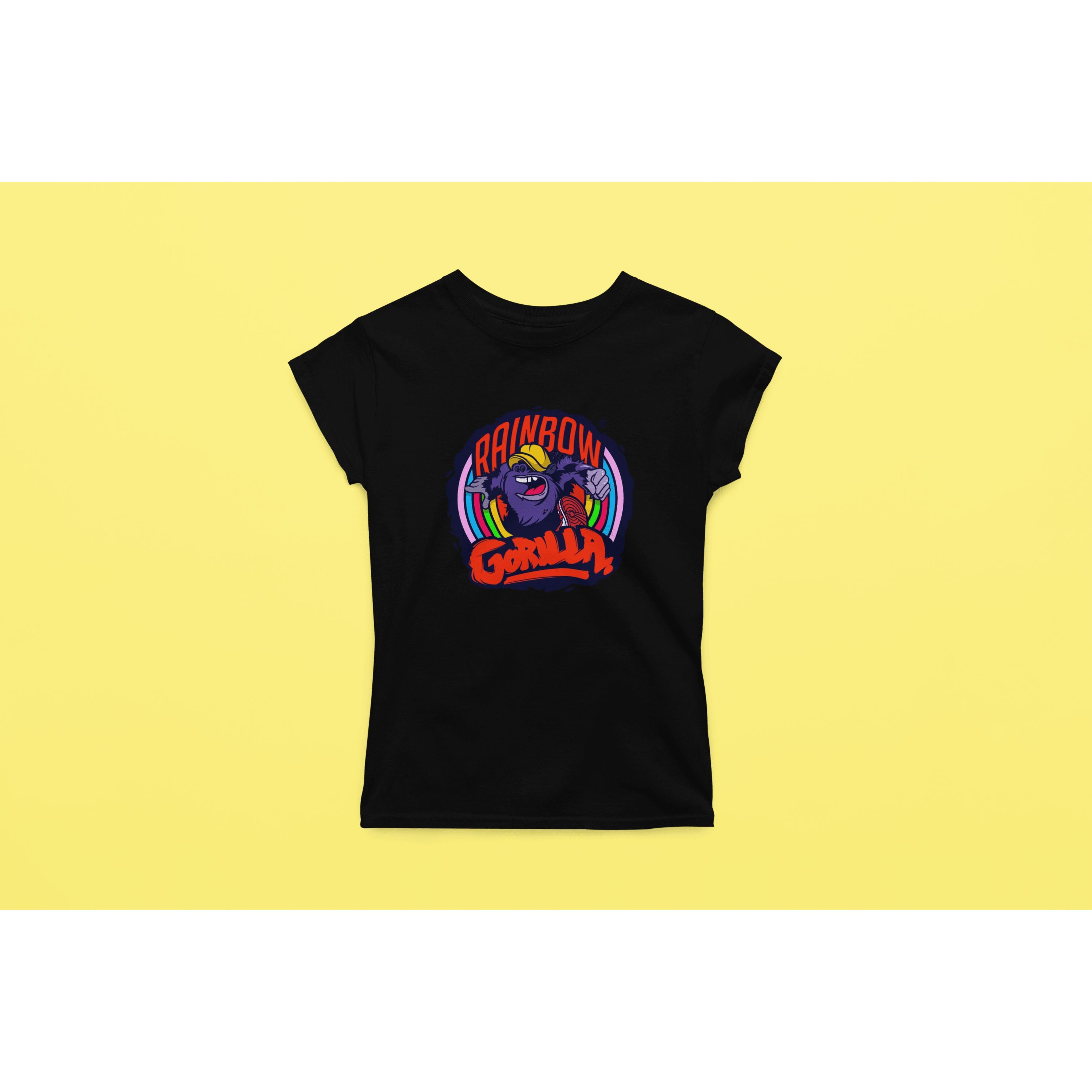 "Rainbow Gorilla ´Orgineel Logo´ Dames T-shirt - Rainbow Gorilla Store"