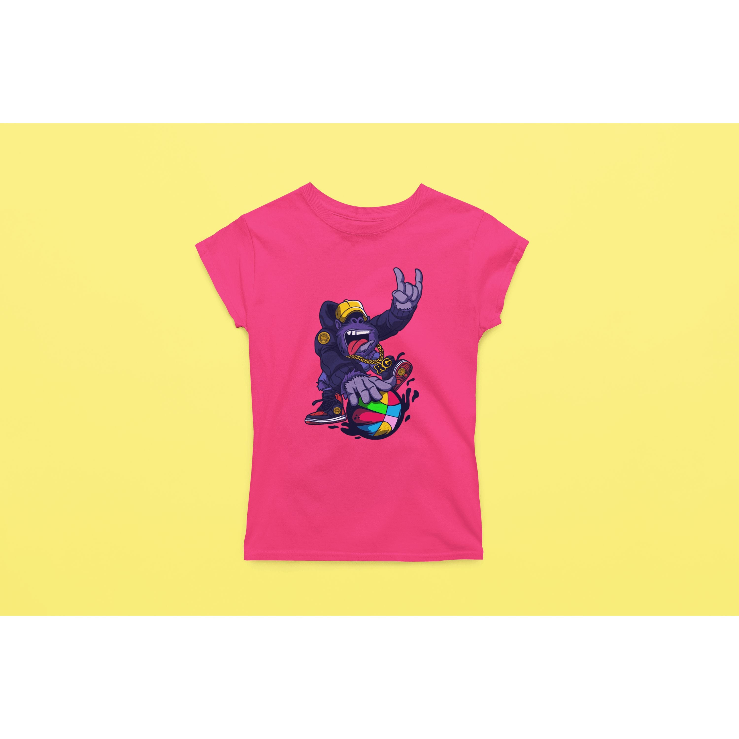 "Rainbow Gorilla ´Baller´ Dames T-shirt - Rainbow Gorilla Store"