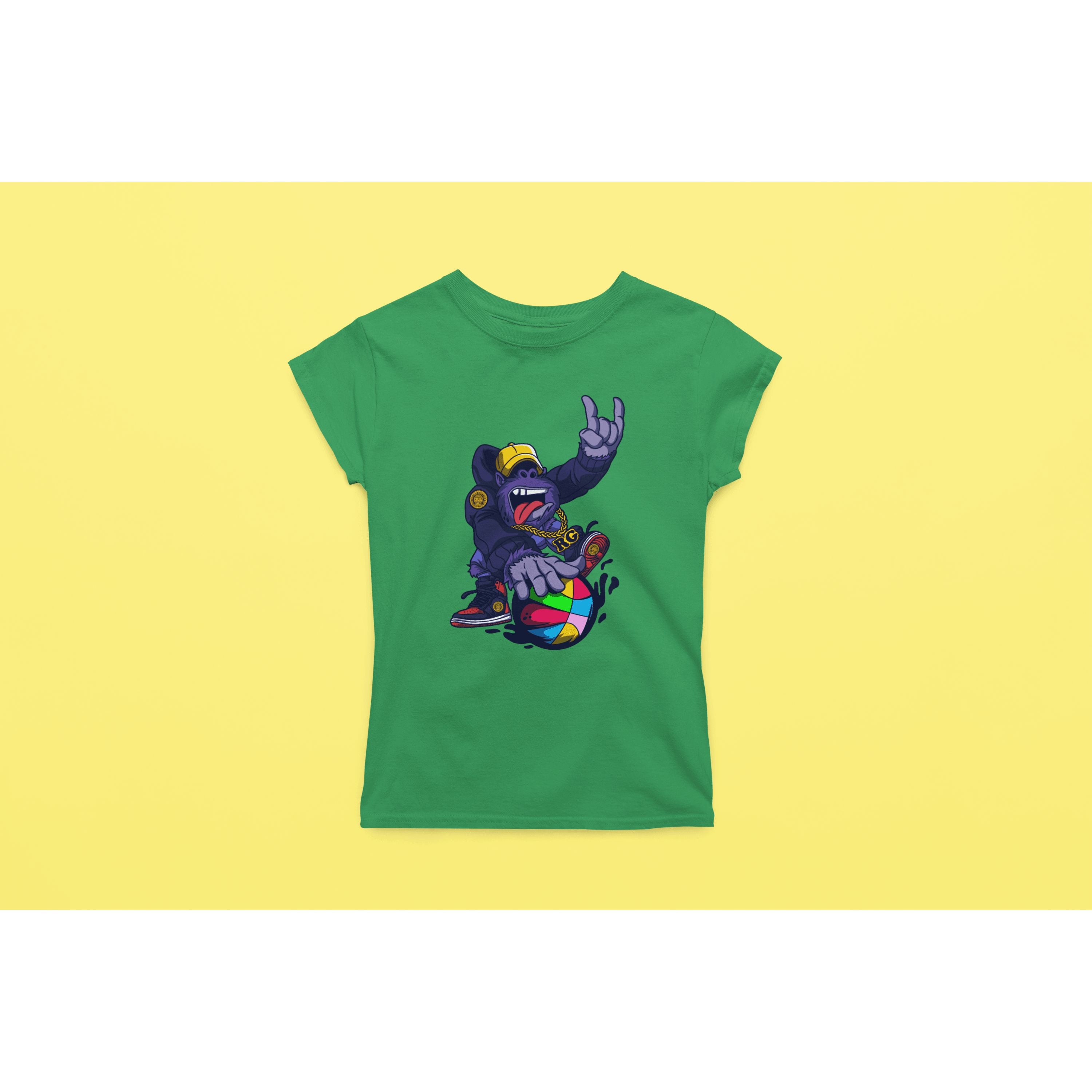 "Rainbow Gorilla ´Baller´ Dames T-shirt - Rainbow Gorilla Store"
