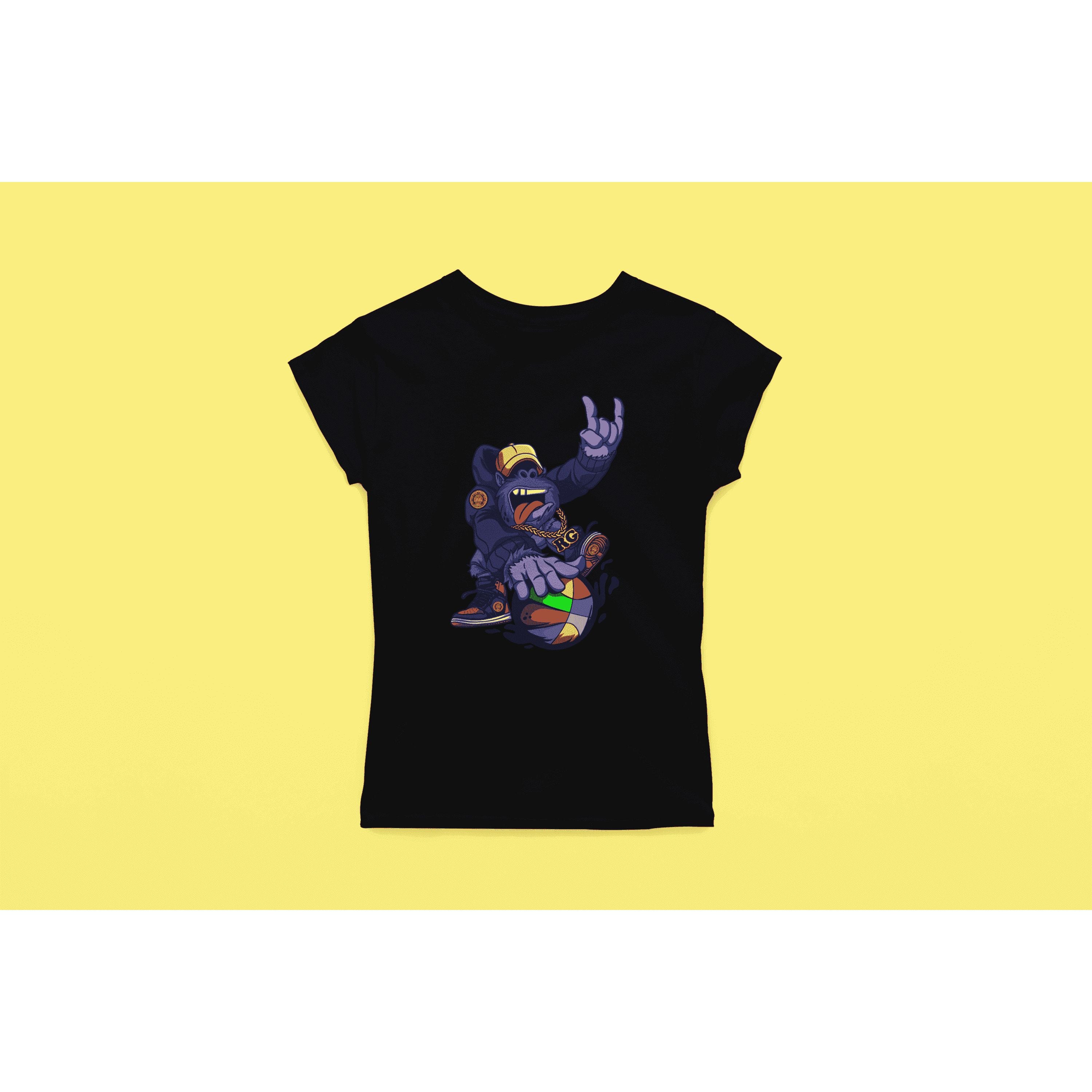 "Rainbow Gorilla ´Baller´ Dames T-shirt - Rainbow Gorilla Store"