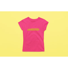 "Rainbow Gorilla ´RG Tekst Goud´ Dames T-shirt - Rainbow Gorilla Store"