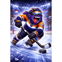 Rainbow Gorilla Winter Games Hoodie Kinderen - IJshockey Impact NL Edition