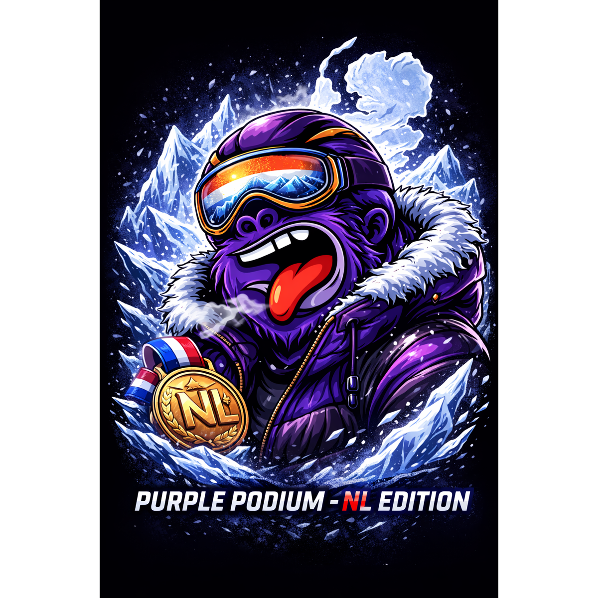 Rainbow Gorilla Winter Games Hoodie Kinderen - Medaille NL Edition