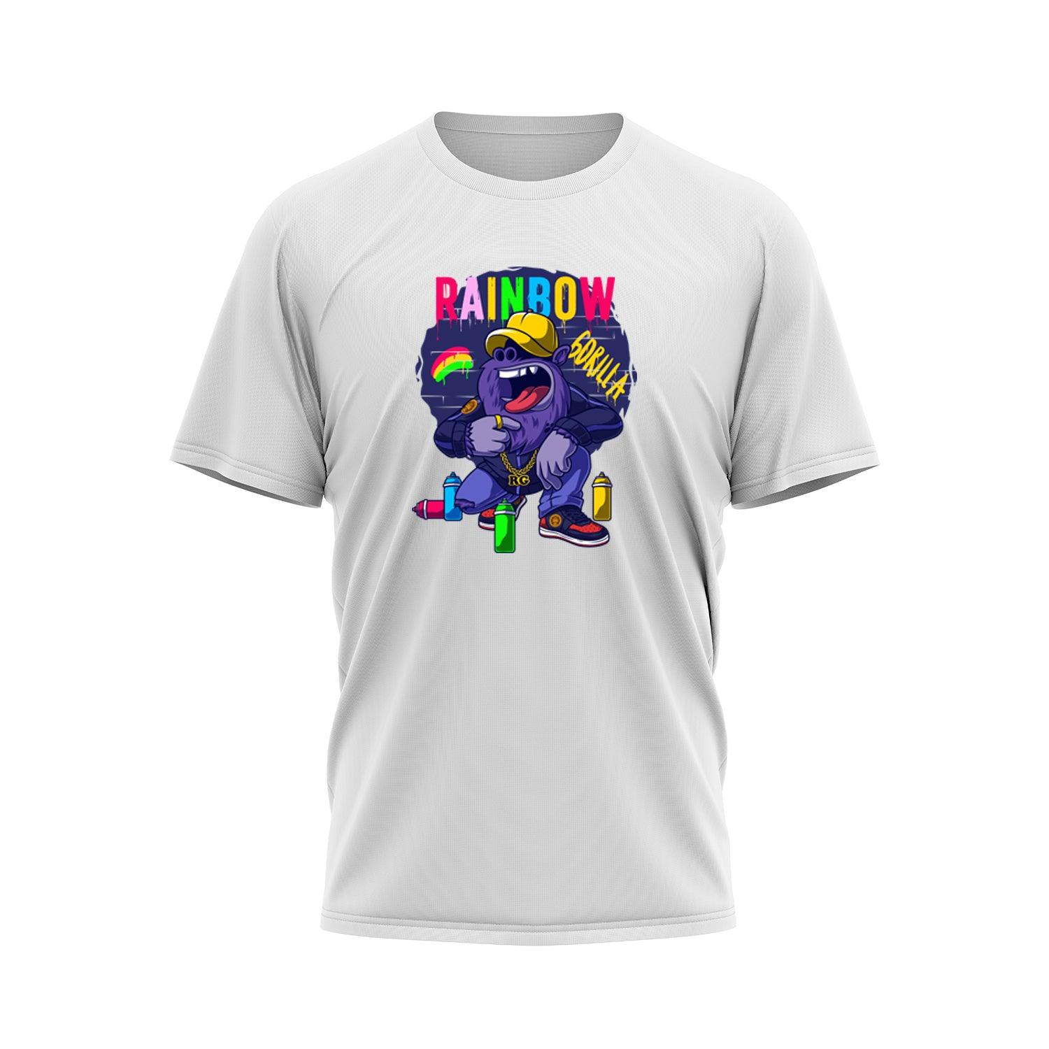 Rainbow Gorilla 'Graffiti' Heren T-shirt - Rainbow Gorilla Store