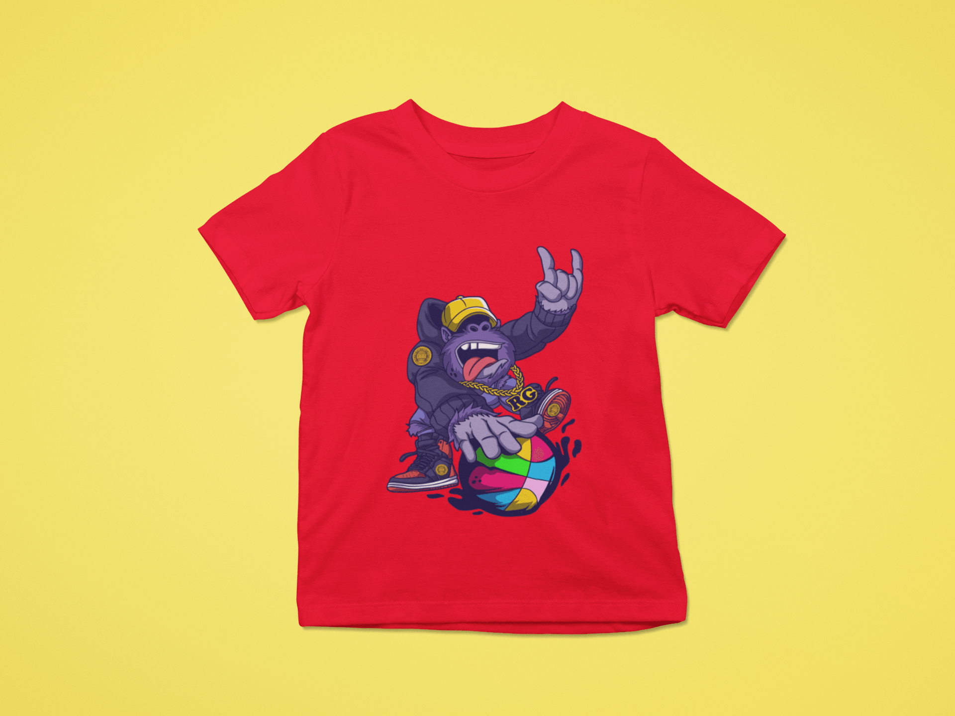 Rainbow Gorilla ´Baller´ T-shirt Kids - Rainbow Gorilla Store