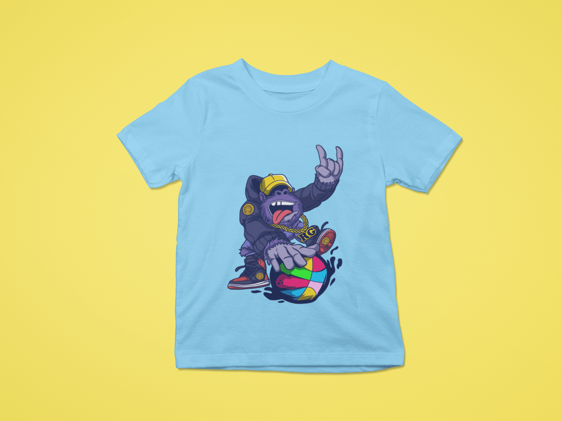 Rainbow Gorilla ´Baller´ T-shirt Kids - Rainbow Gorilla Store