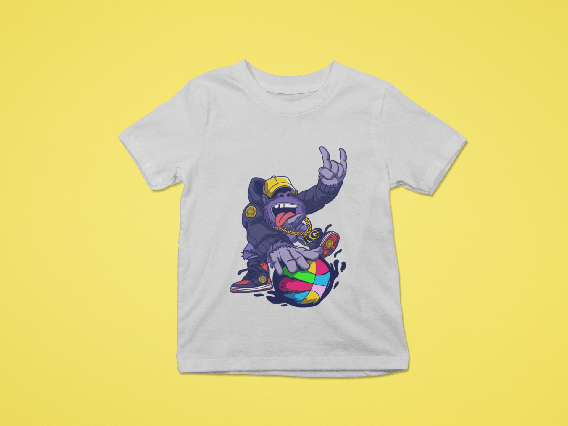 Rainbow Gorilla ´Baller´ T-shirt Kids - Rainbow Gorilla Store