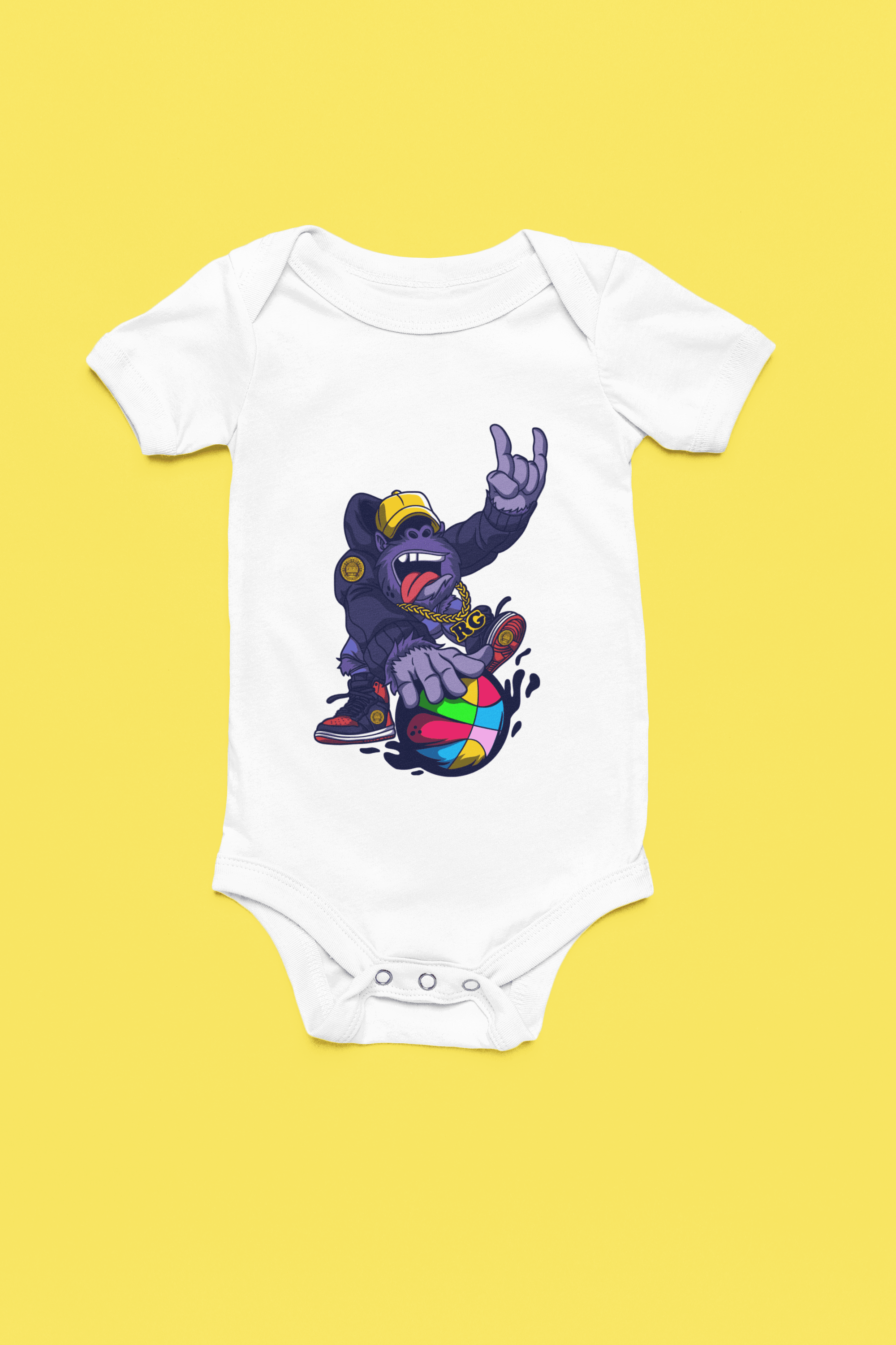 Rainbow Gorilla ´Baller´ Romper - Rainbow Gorilla Store