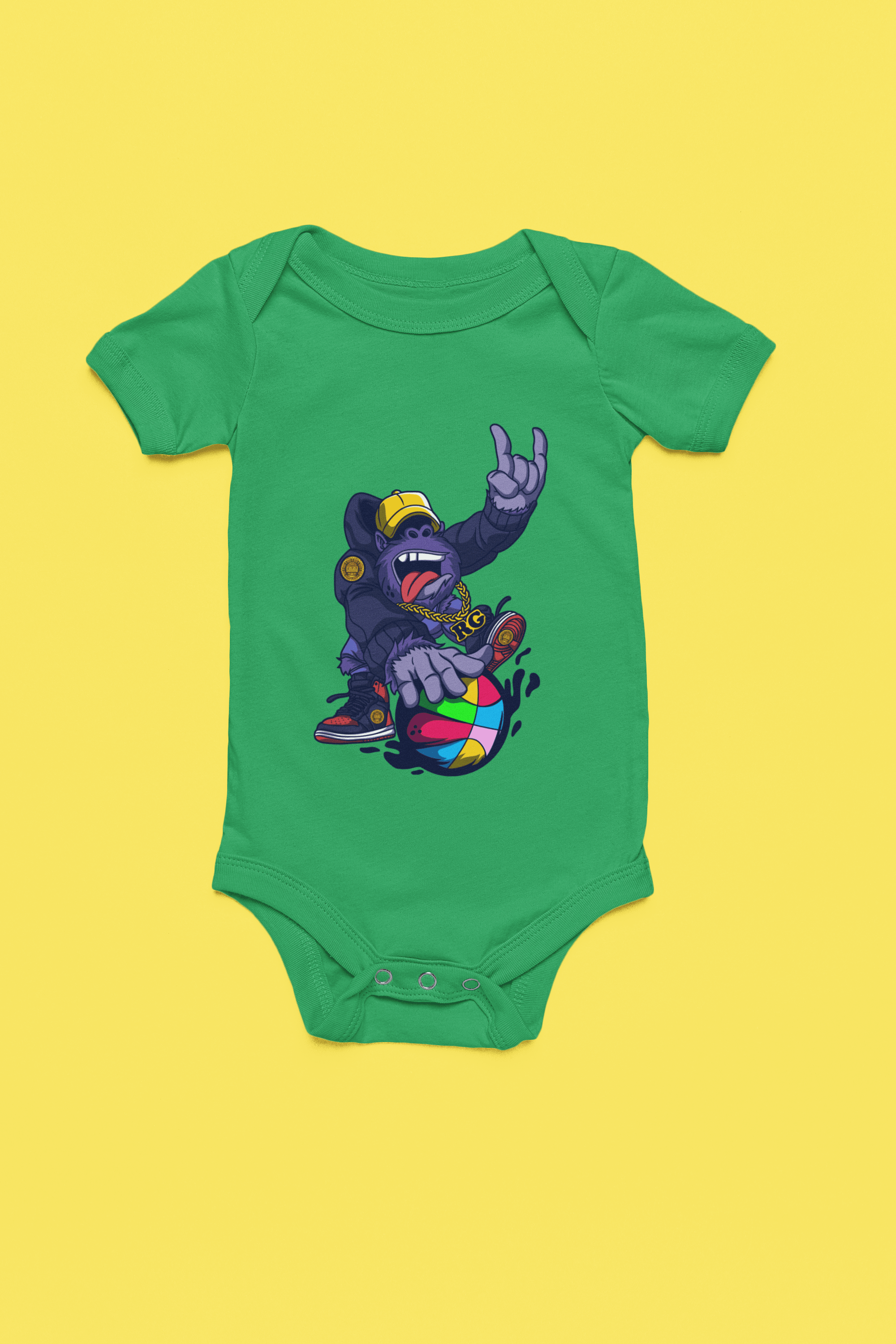 Rainbow Gorilla ´Baller´ Romper - Rainbow Gorilla Store