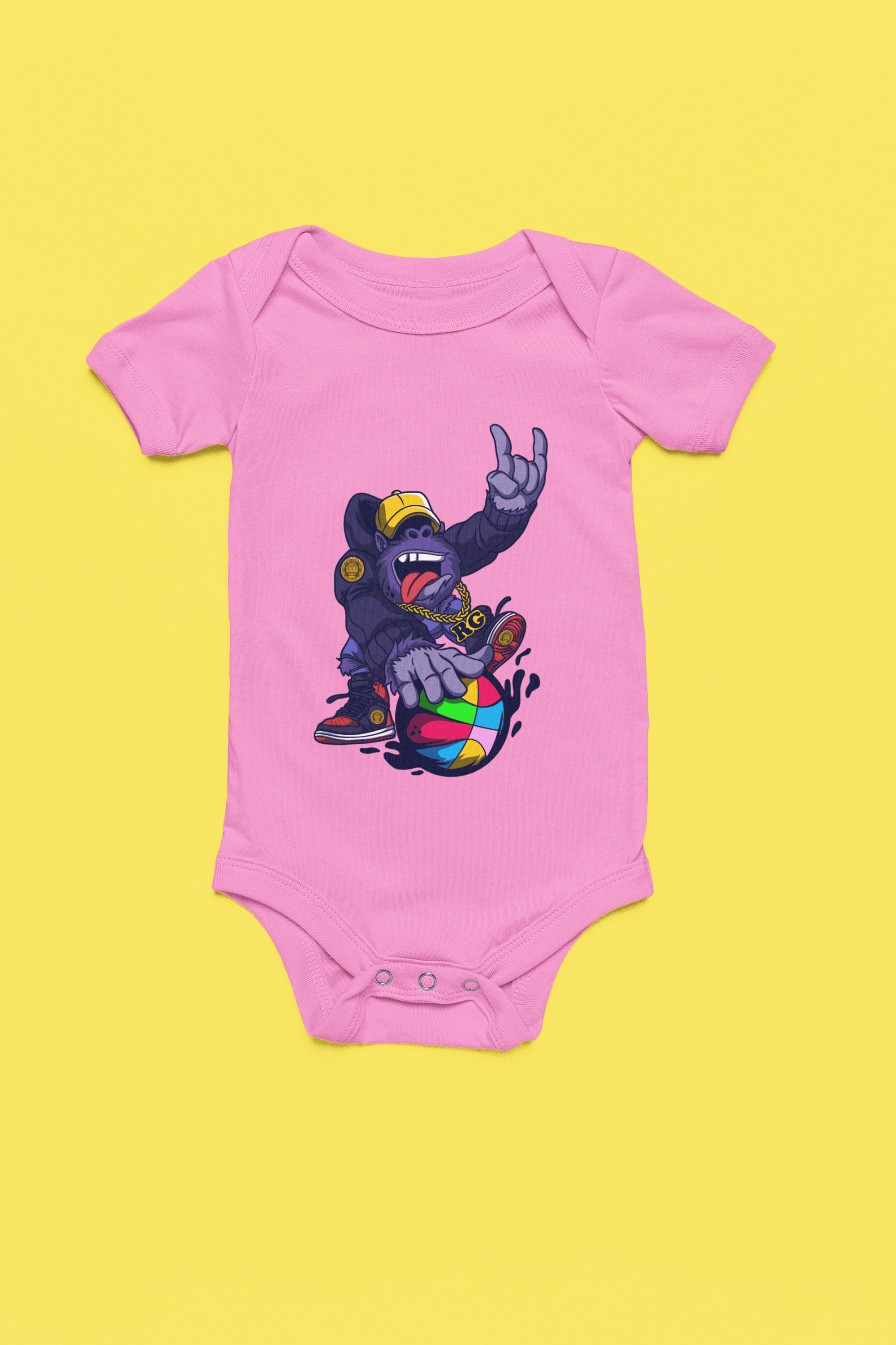 Rainbow Gorilla ´Baller´ Romper - Rainbow Gorilla Store