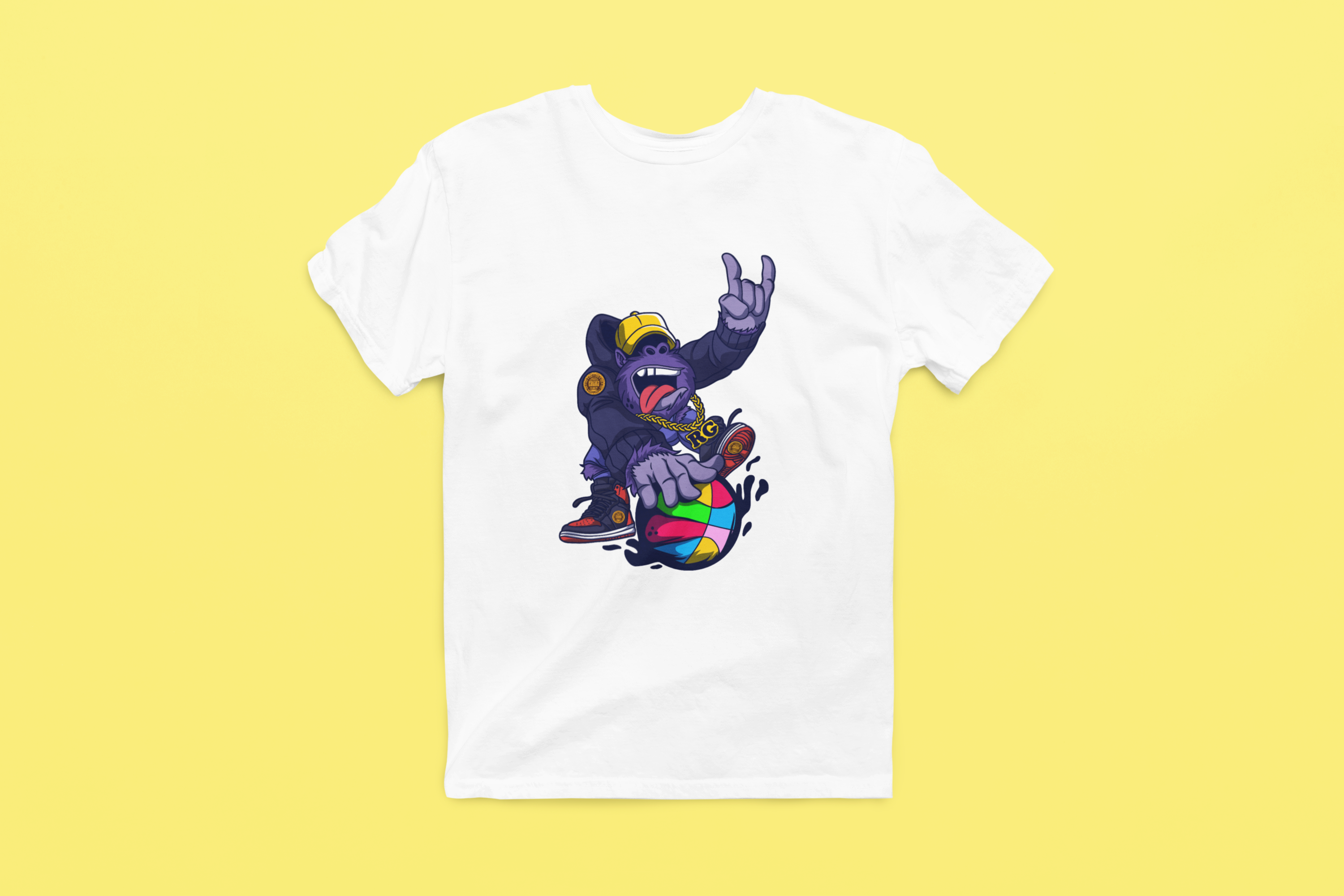 Rainbow Gorilla 'Baller' Heren T-shirt - Rainbow Gorilla Store