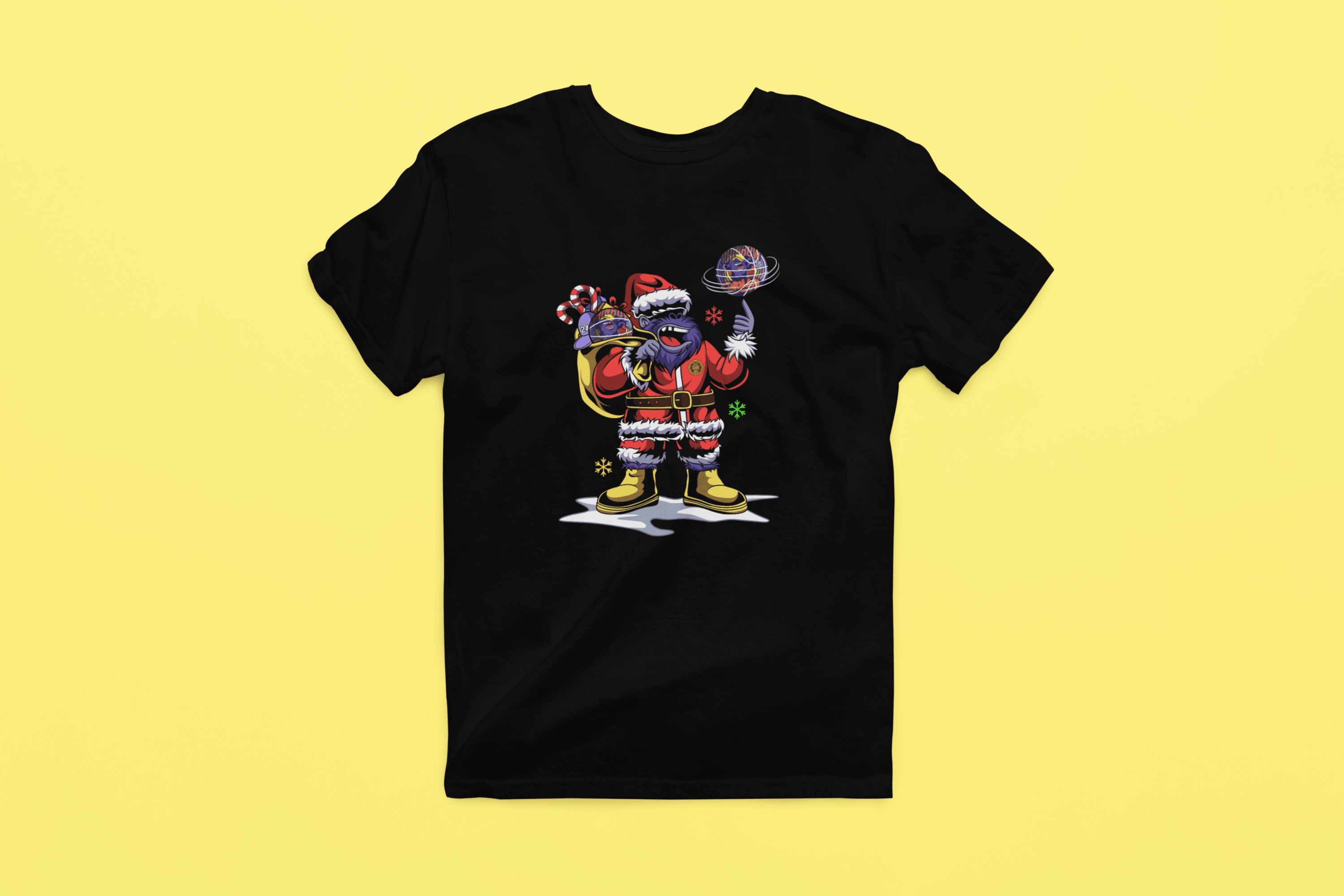 Rainbow Gorilla ´Kerst´ Heren T-shirt - Rainbow Gorilla Store