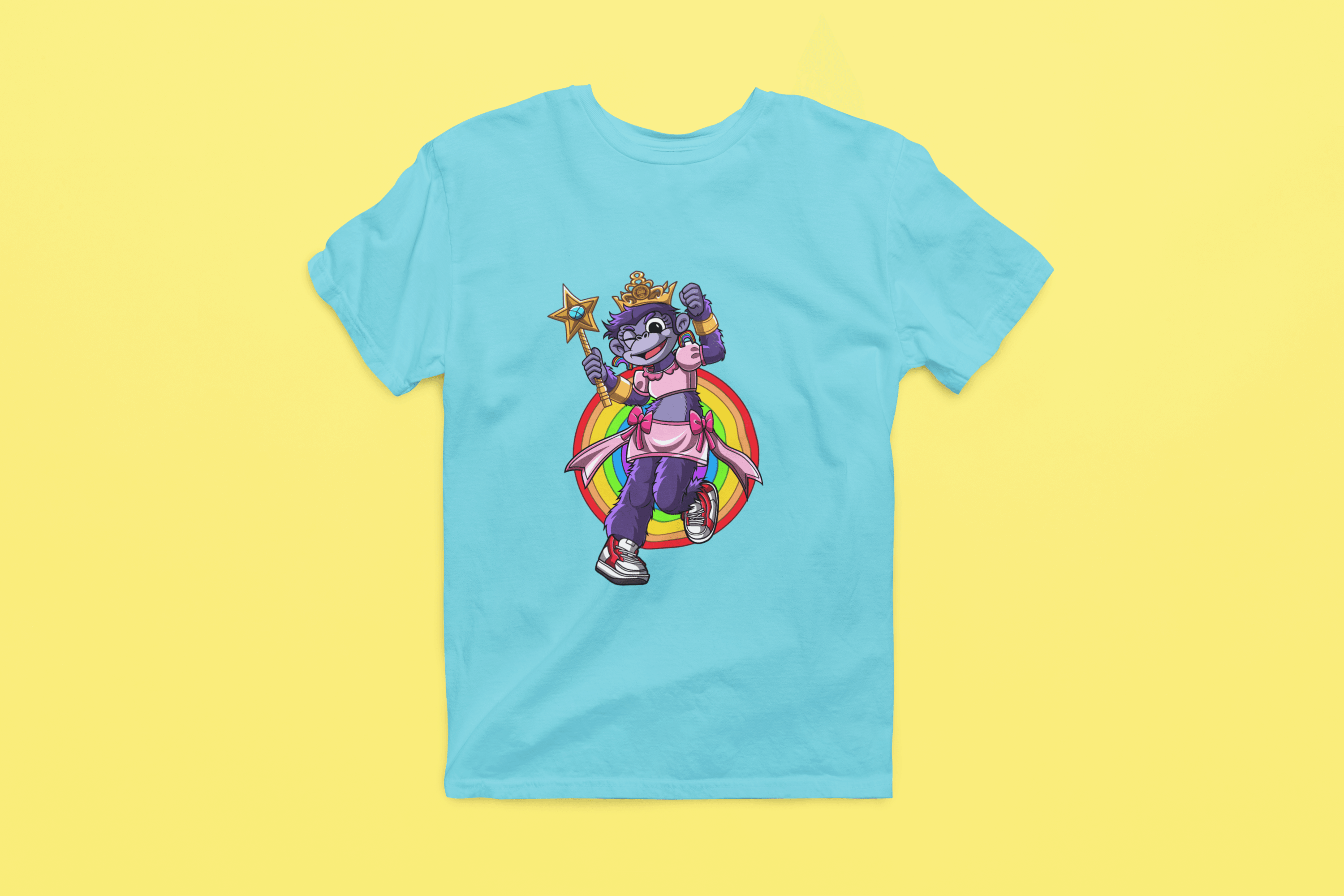 Rainbow Gorilla 'Princess Hope' Heren T-shirt - Rainbow Gorilla Store