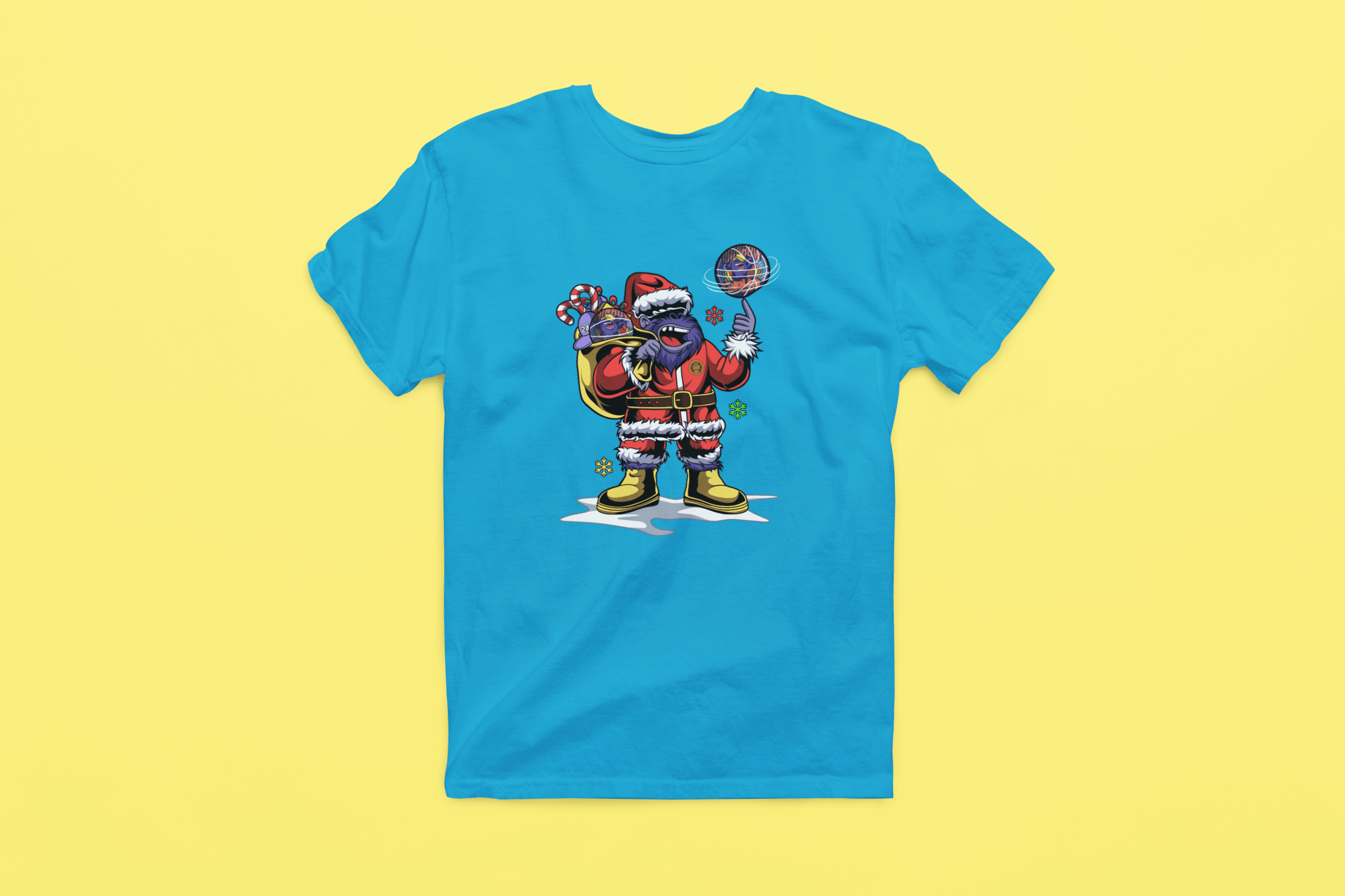 Rainbow Gorilla ´Kerst´ Heren T-shirt - Rainbow Gorilla Store