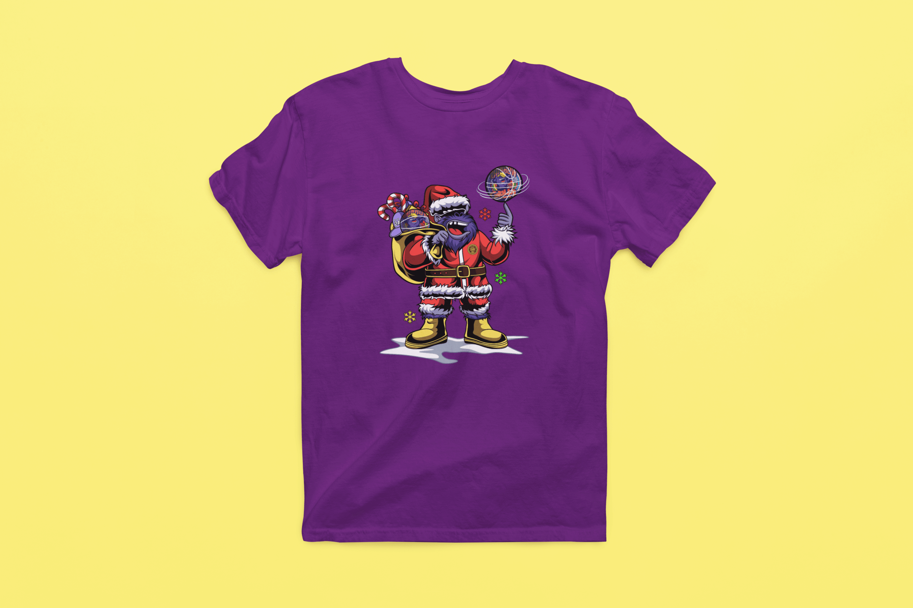 Rainbow Gorilla ´Kerst´ Heren T-shirt - Rainbow Gorilla Store