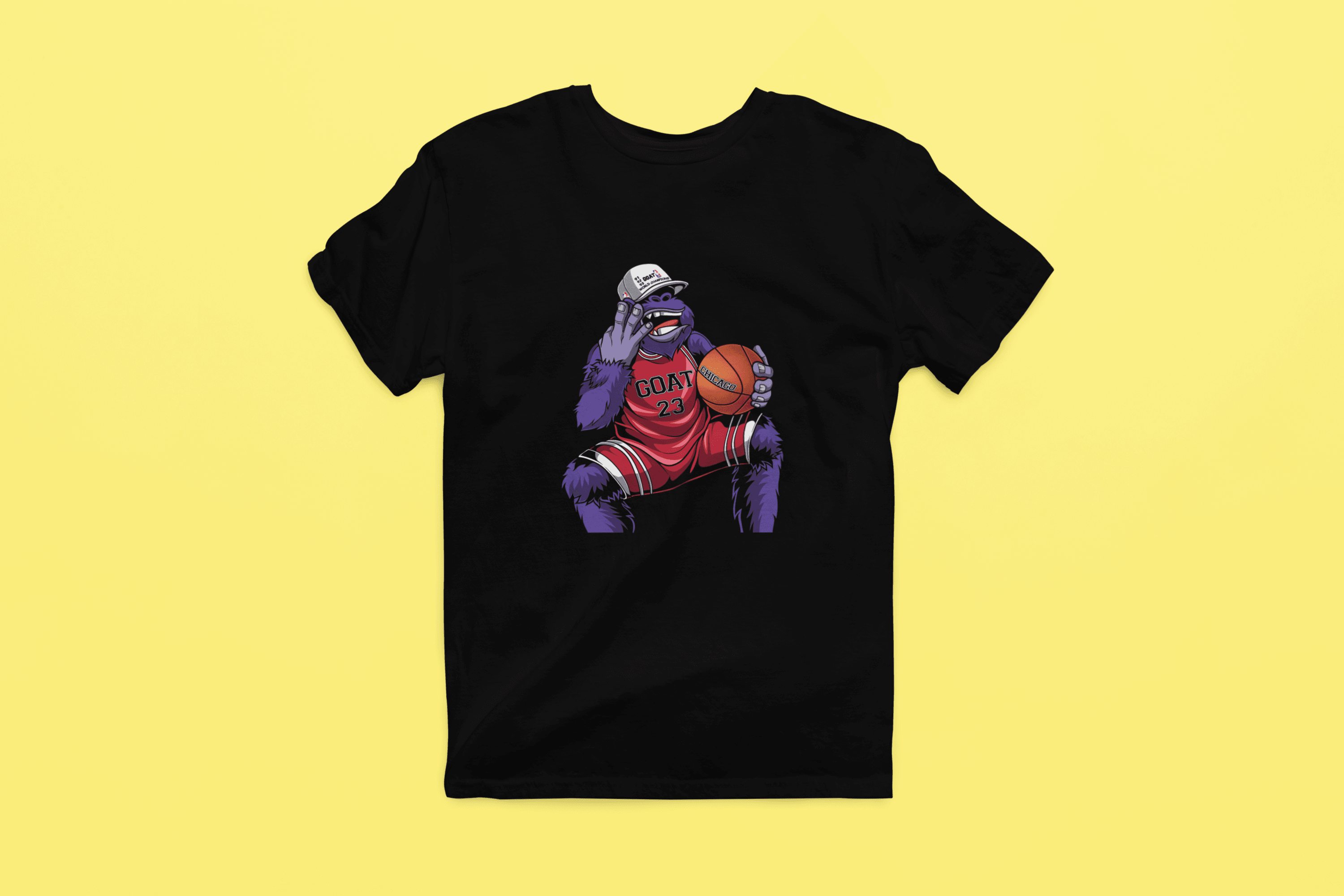 Rainbow Gorilla 'The GOAT' Heren T-shirt - Rainbow Gorilla Store