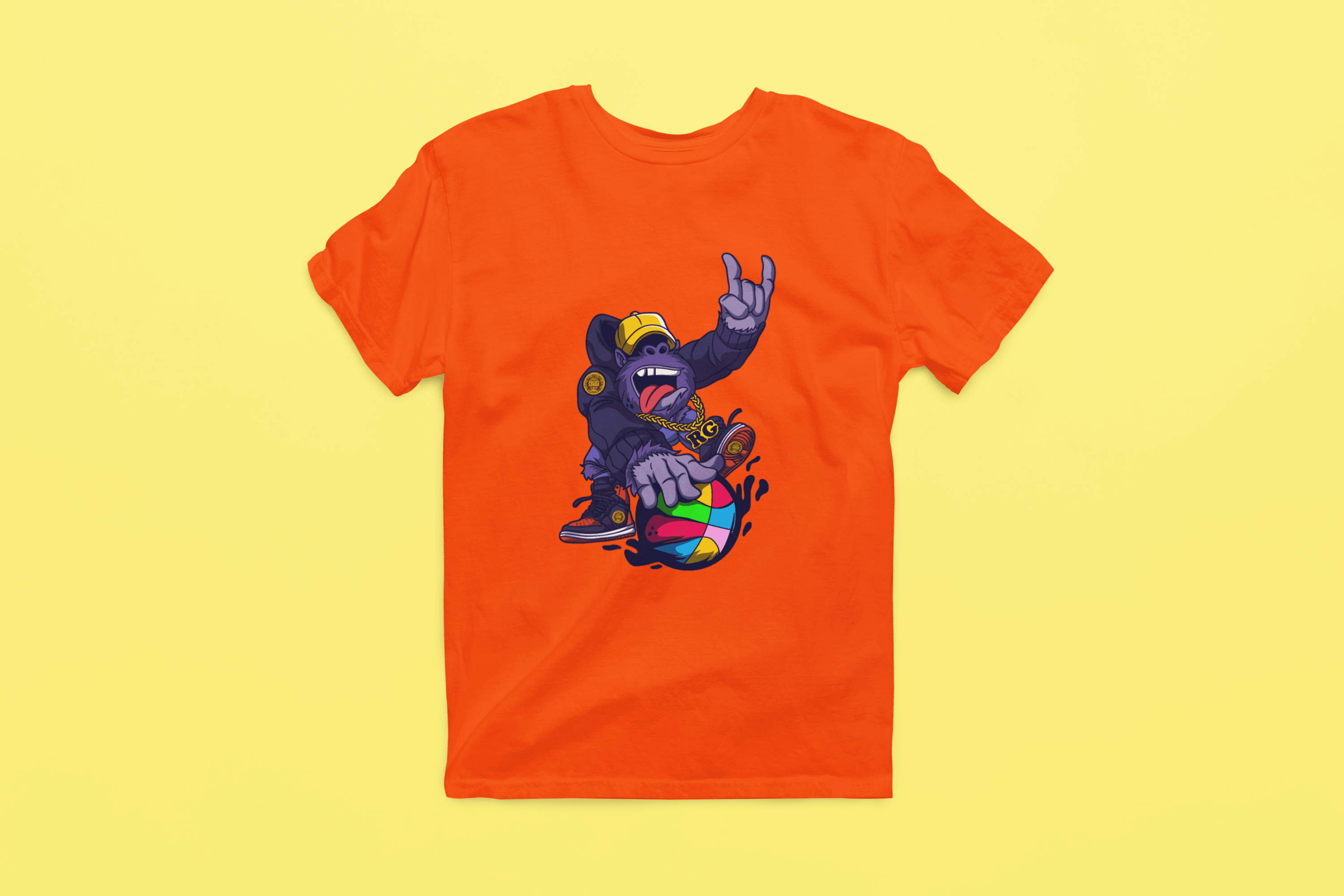 Rainbow Gorilla 'Baller' Heren T-shirt - Rainbow Gorilla Store