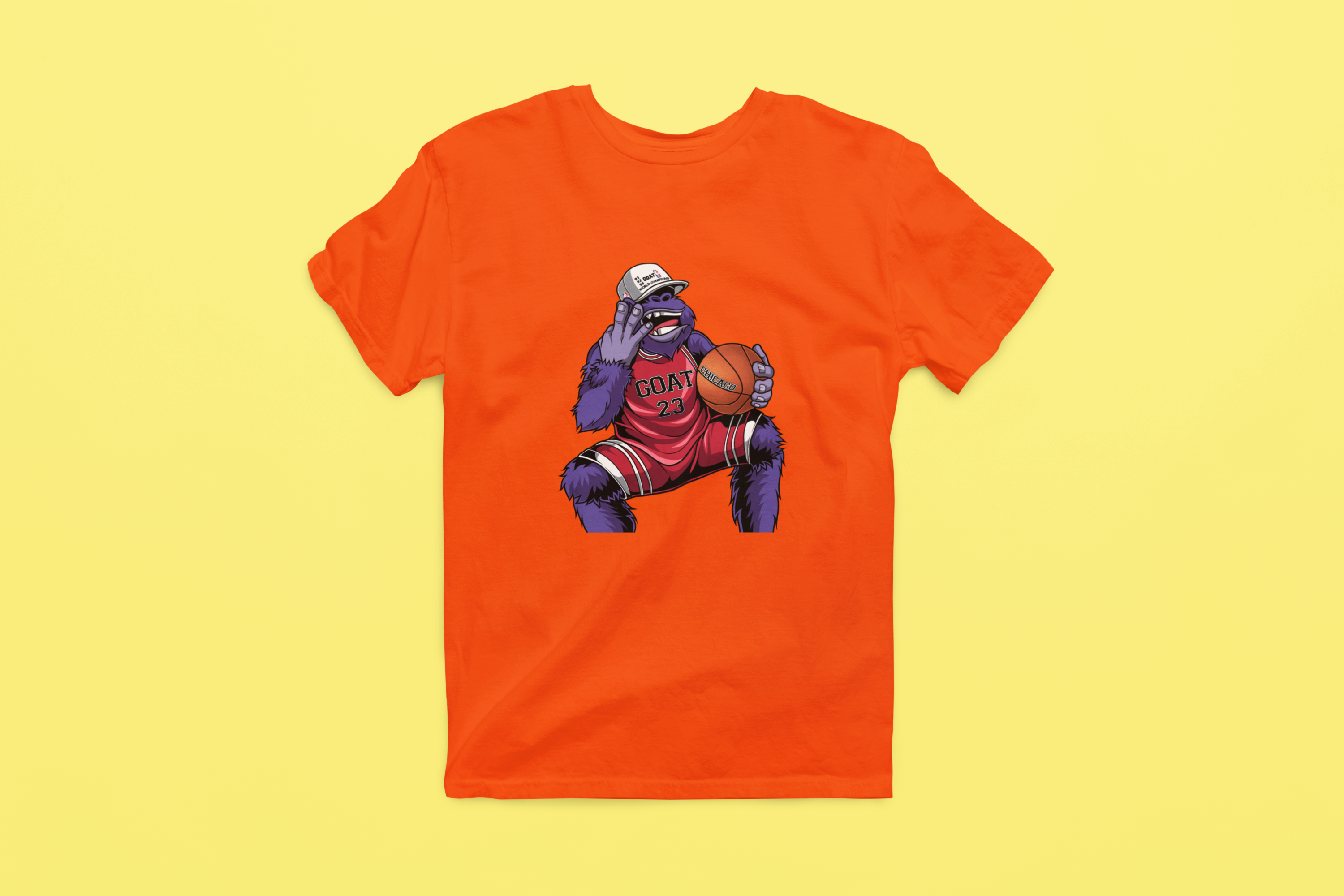 Rainbow Gorilla 'The GOAT' Heren T-shirt - Rainbow Gorilla Store